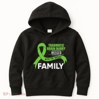 Traumatic Brain Injury Awareness Messed With Wrong Family Kids Hoodie thumb 0