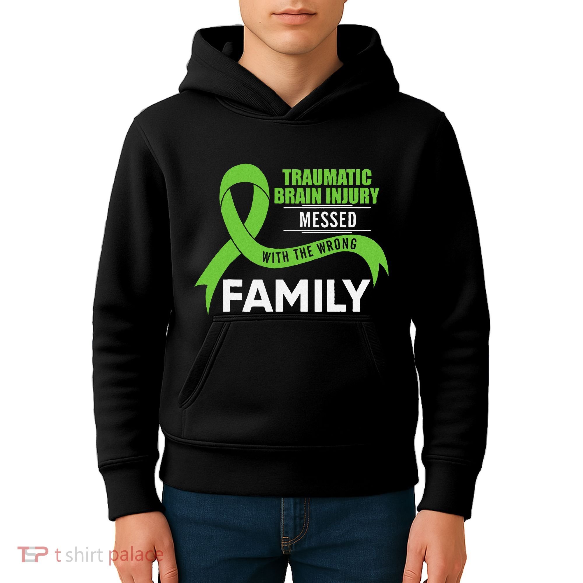 Traumatic Brain Injury Awareness Messed With Wrong Family Kids Hoodie