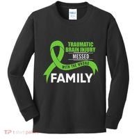 Traumatic Brain Injury Awareness Messed With Wrong Family Kids Long Sleeve Shirt thumb 0