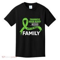 Traumatic Brain Injury Awareness Messed With Wrong Family Kids T-Shirt thumb 0
