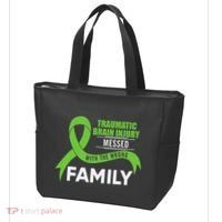 Traumatic Brain Injury Awareness Messed With Wrong Family Tote Bag thumb 3