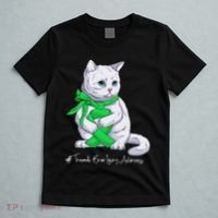 Traumatic Brain Injury Awareness Month Green Ribbon Cat T-Shirt thumb 5