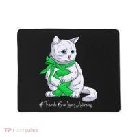 Traumatic Brain Injury Awareness Month Green Ribbon Cat Mousepad thumb 0