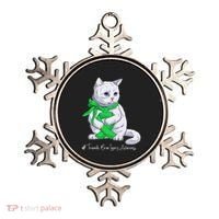 Traumatic Brain Injury Awareness Month Green Ribbon Cat Ornament thumb 0