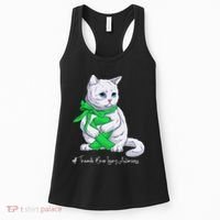 Traumatic Brain Injury Awareness Month Green Ribbon Cat Women's Tank Top thumb 0
