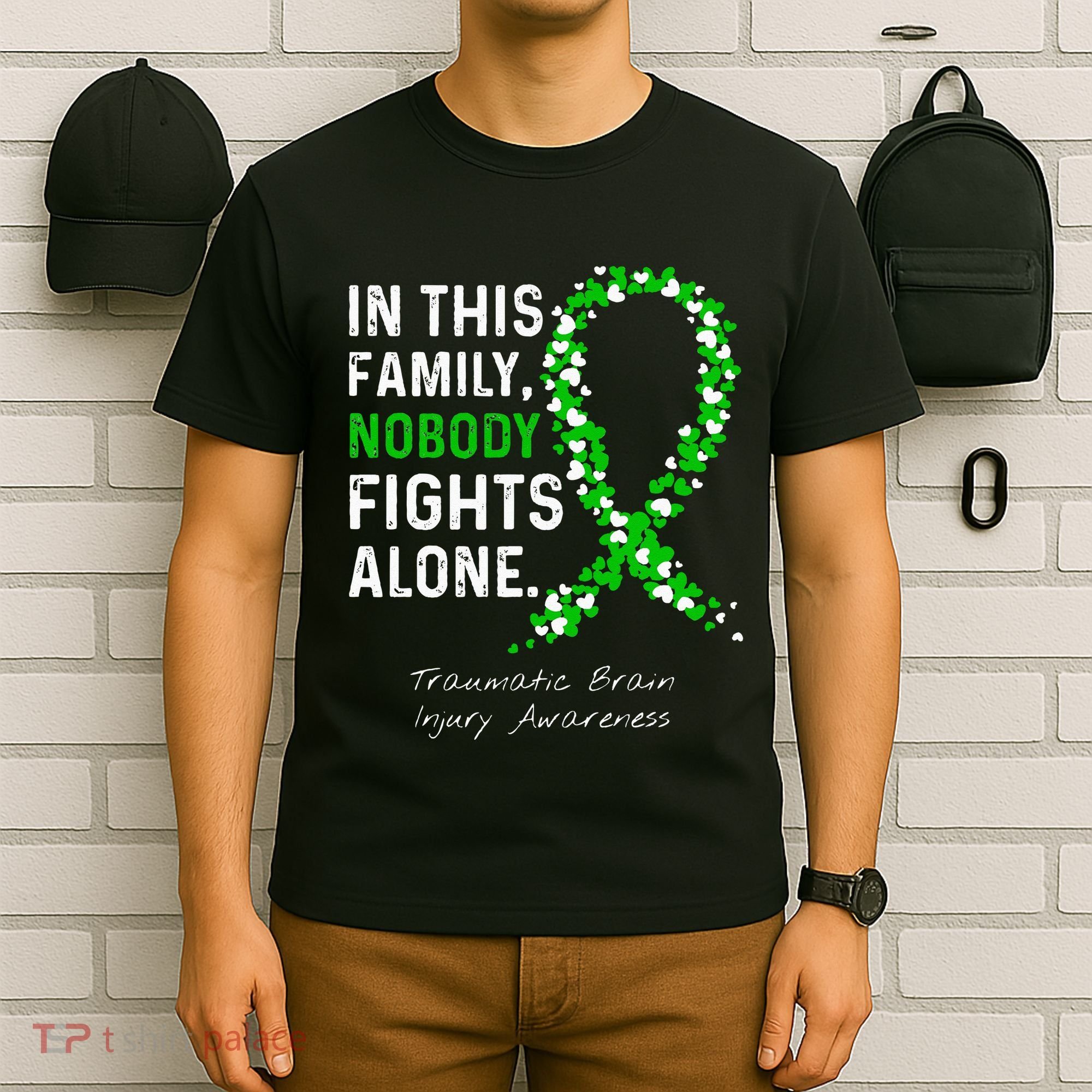 Traumatic Brain Injury In This Family Nobody Fights Alone T-Shirt