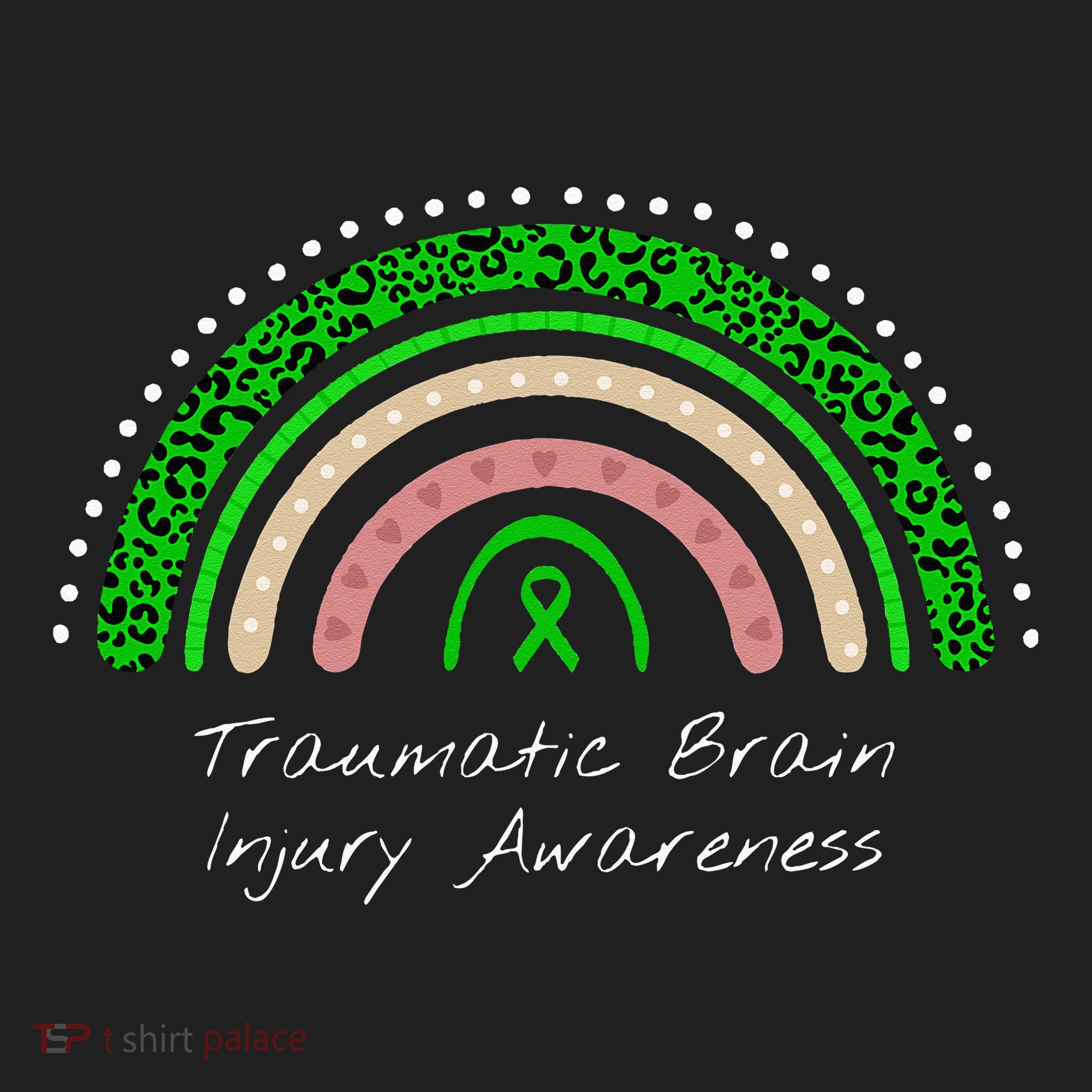Traumatic Brain Injury Rainbow TBI Awareness Beanie