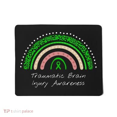 Traumatic Brain Injury Rainbow TBI Awareness Mousepad