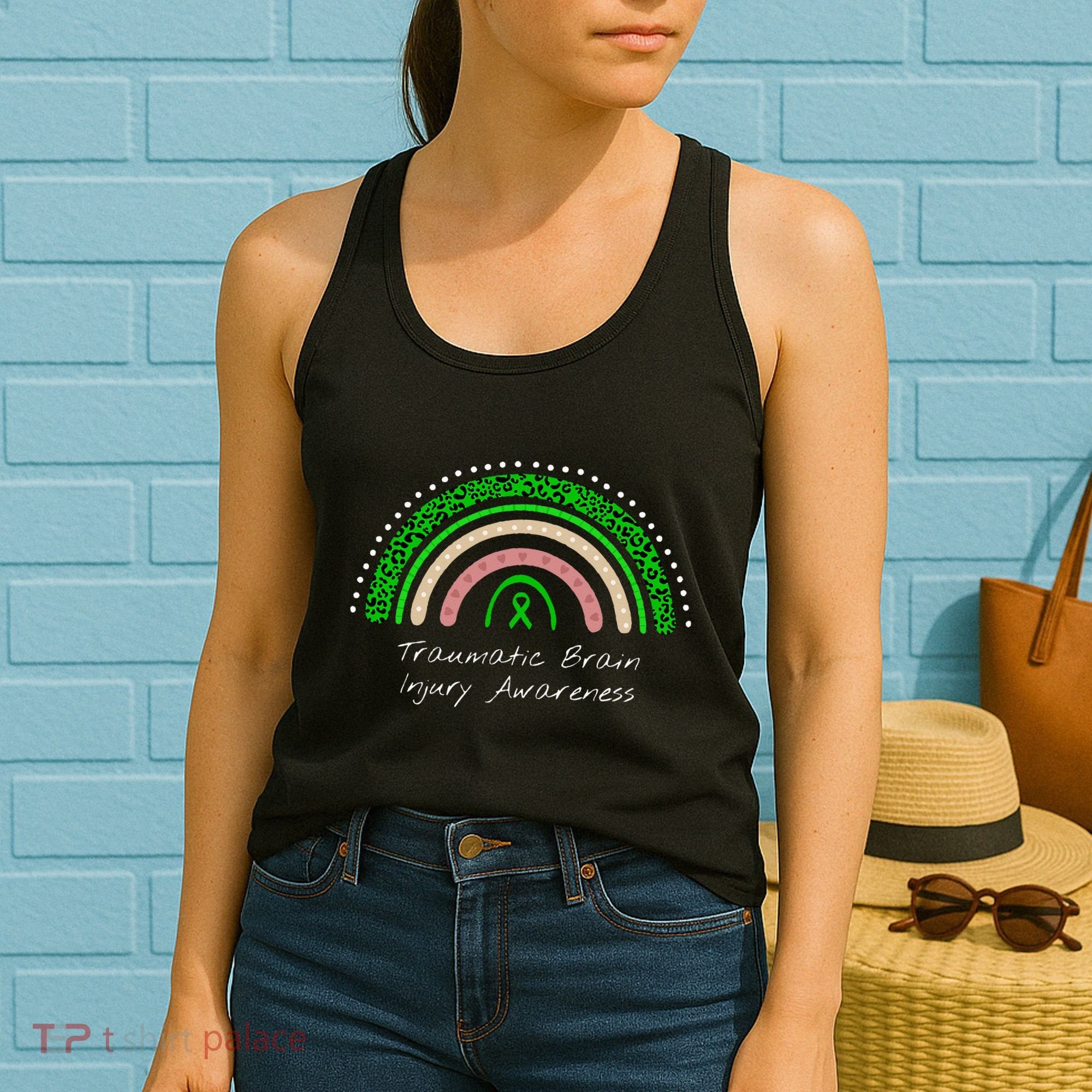 Traumatic Brain Injury Rainbow TBI Awareness Women's Tank Top