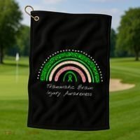 Traumatic Brain Injury Rainbow TBI Awareness Golf Towel thumb 1