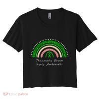 Traumatic Brain Injury Rainbow TBI Awareness Women's Crop Top Tee thumb 0
