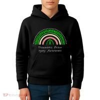 Traumatic Brain Injury Rainbow TBI Awareness Kids Hoodie thumb 4