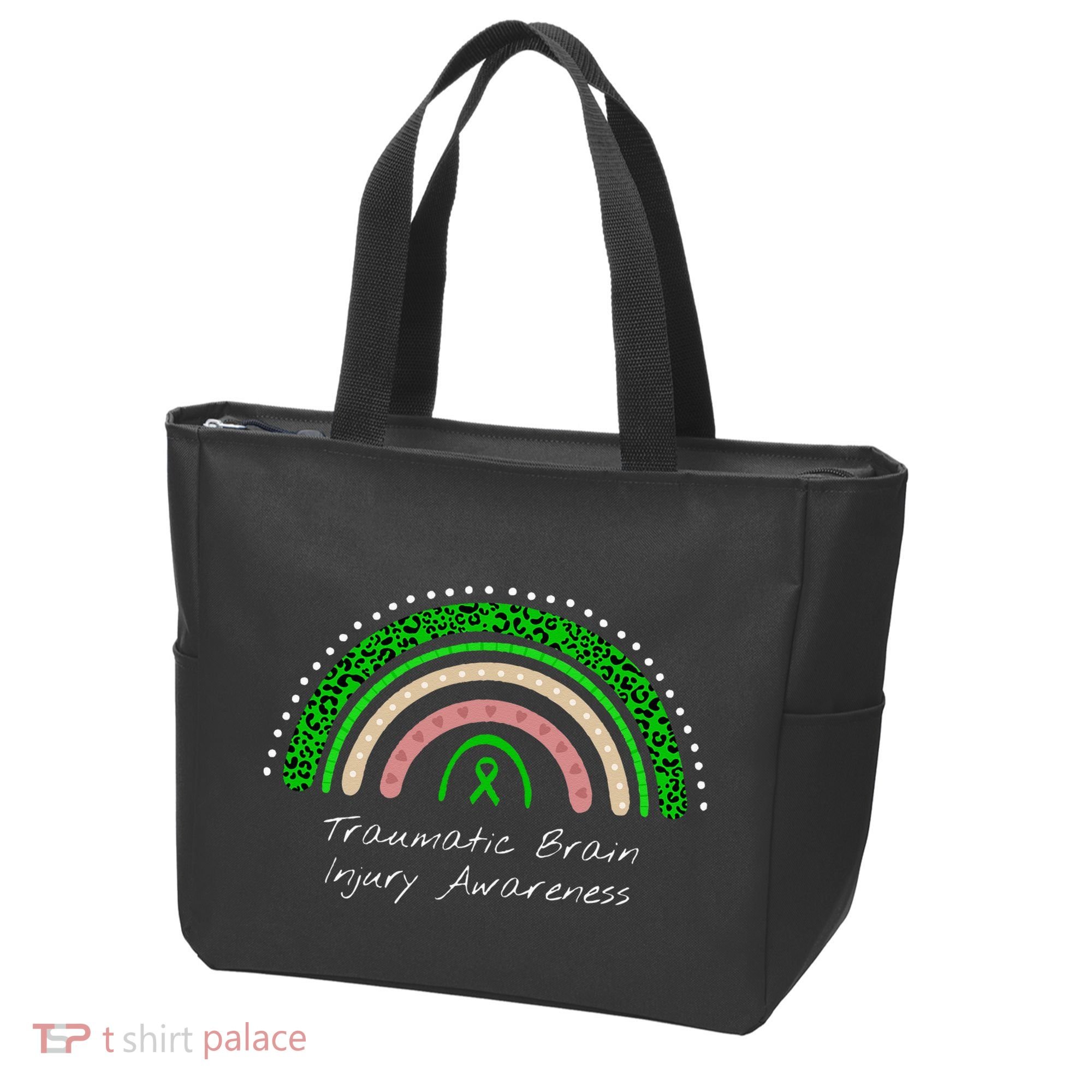 Traumatic Brain Injury Rainbow TBI Awareness Tote Bag