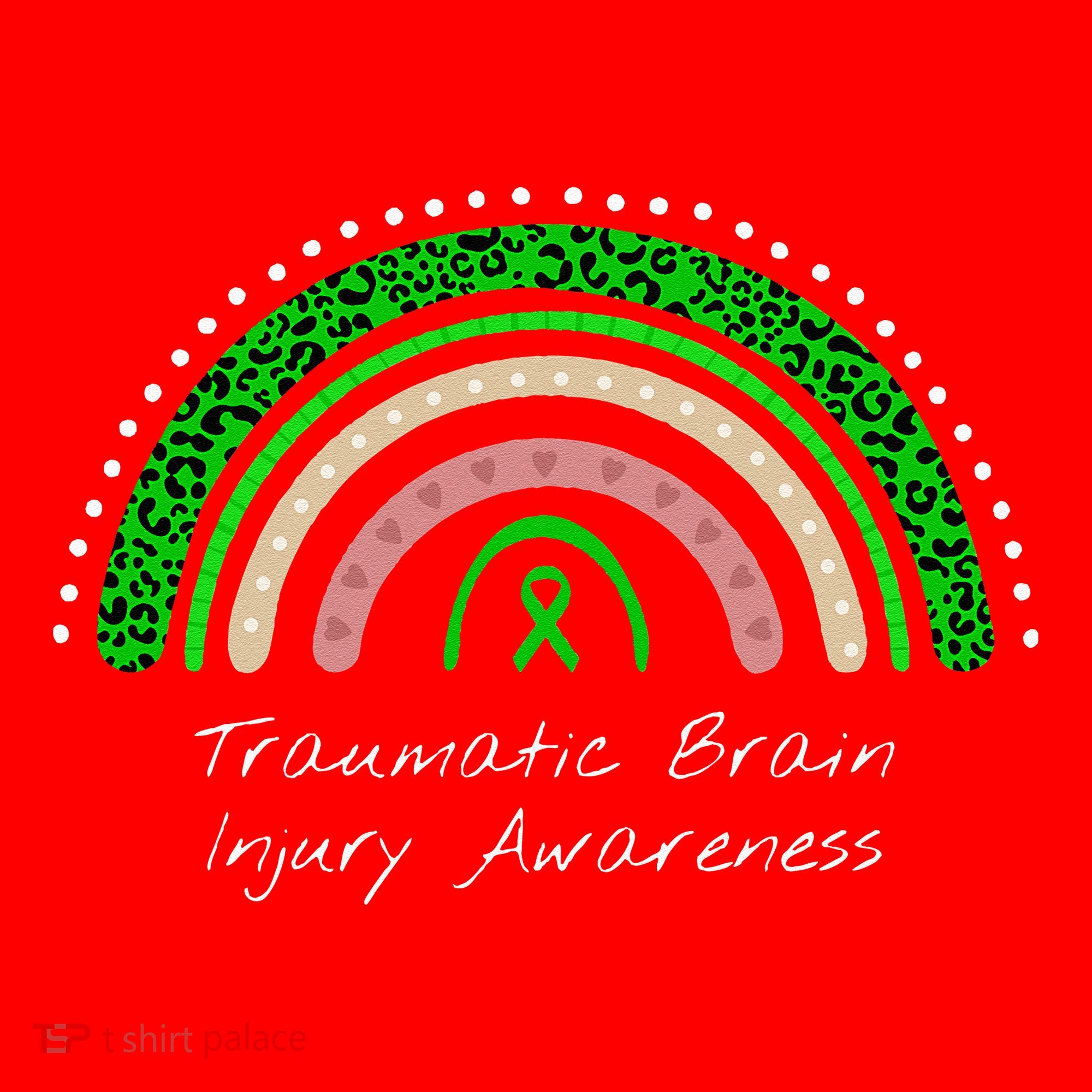 Traumatic Brain Injury Rainbow TBI Awareness Santa Hat