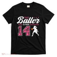 This Baller Is Now 14 Year Old Basketball 14th Birthday T-Shirt thumb 0