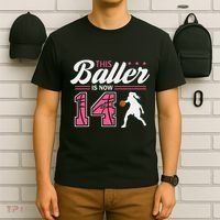 This Baller Is Now 14 Year Old Basketball 14th Birthday T-Shirt thumb 6