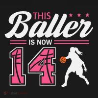 This Baller Is Now 14 Year Old Basketball 14th Birthday T-Shirt thumb 7