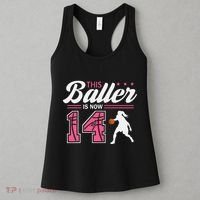 This Baller Is Now 14 Year Old Basketball 14th Birthday Women's Tank Top thumb 3