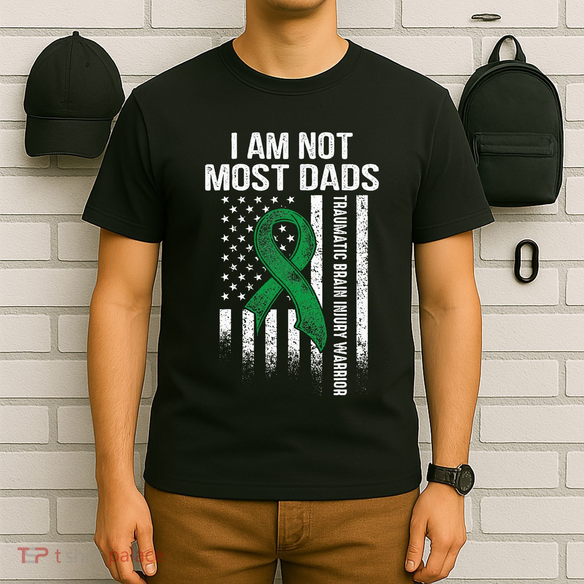 Traumatic Brain Injury Survivor Most Dads TBI Warrior T-Shirt