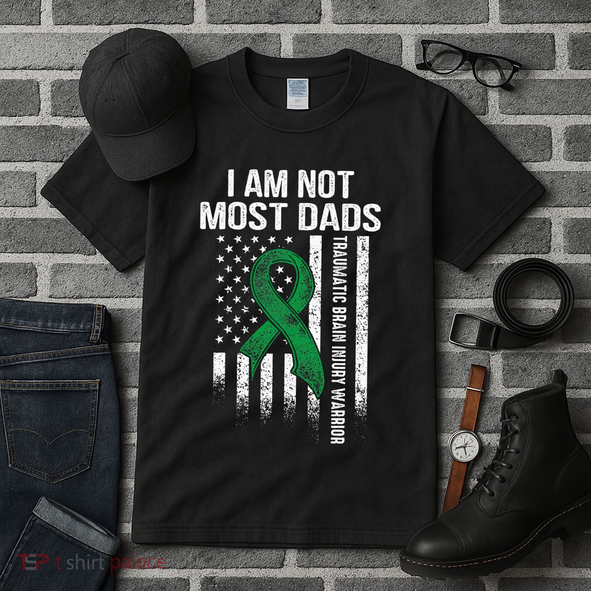 Traumatic Brain Injury Survivor Most Dads TBI Warrior Tall T-Shirt