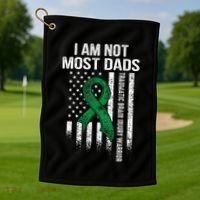 Traumatic Brain Injury Survivor Most Dads TBI Warrior Golf Towel thumb 1