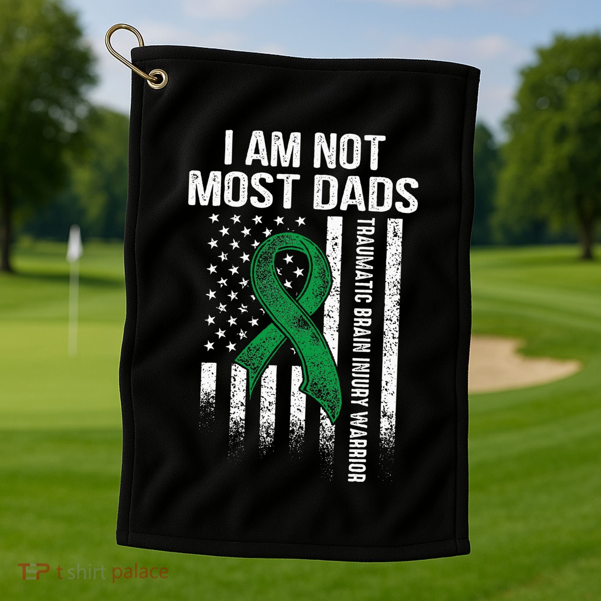 Traumatic Brain Injury Survivor Most Dads TBI Warrior Golf Towel