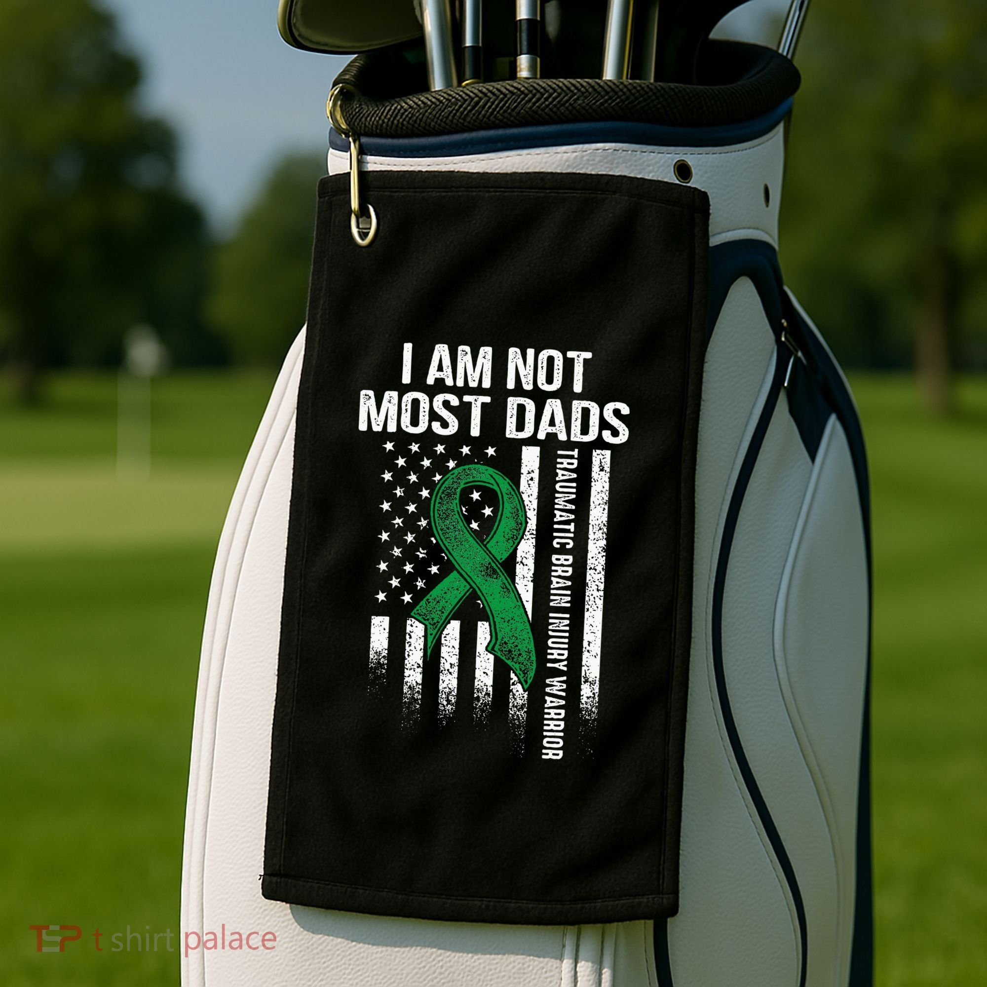 Traumatic Brain Injury Survivor Most Dads TBI Warrior Golf Towel