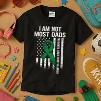 Traumatic Brain Injury Survivor Most Dads TBI Warrior Kids T-Shirt thumb 3
