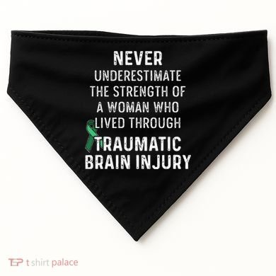 Traumatic Brain Injury Survivor Strength TBI Warrior USA-Made Doggie Bandana