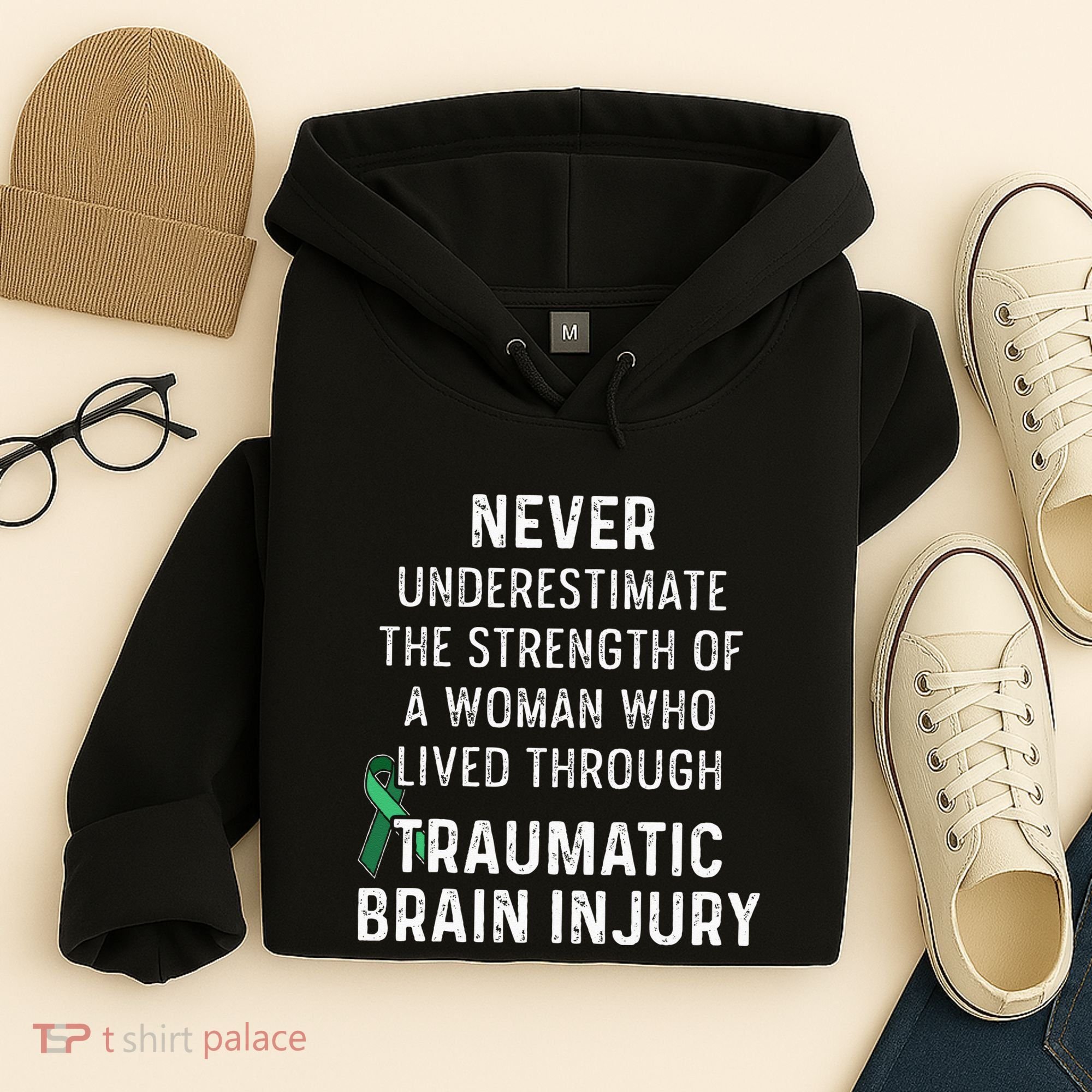 Traumatic Brain Injury Survivor Strength TBI Warrior Hoodie