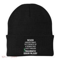 Traumatic Brain Injury Survivor Strength TBI Warrior Beanie thumb 0