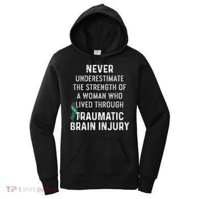 Traumatic Brain Injury Survivor Strength TBI Warrior Women's Hoodie