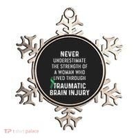 Traumatic Brain Injury Survivor Strength TBI Warrior Ornament thumb 0