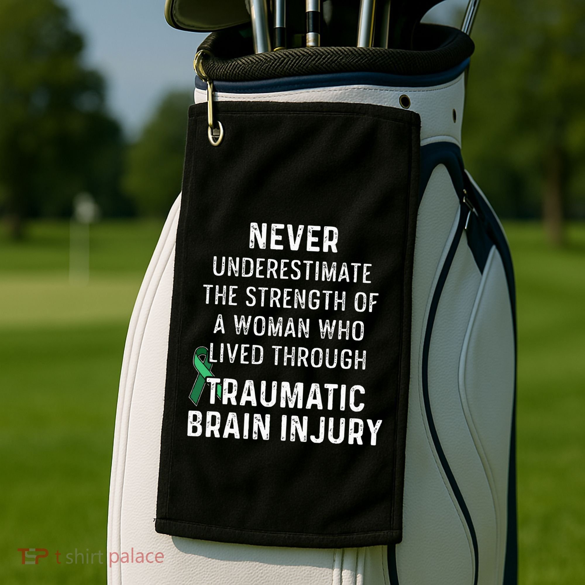 Traumatic Brain Injury Survivor Strength TBI Warrior Golf Towel