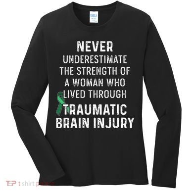 Traumatic Brain Injury Survivor Strength TBI Warrior Women's Long Sleeve Shirt