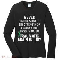 Traumatic Brain Injury Survivor Strength TBI Warrior Women's Long Sleeve Shirt thumb 0