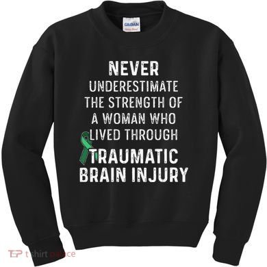 Traumatic Brain Injury Survivor Strength TBI Warrior Kids Sweatshirt