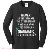 Traumatic Brain Injury Survivor Strength TBI Warrior Kids Long Sleeve Shirt thumb 0