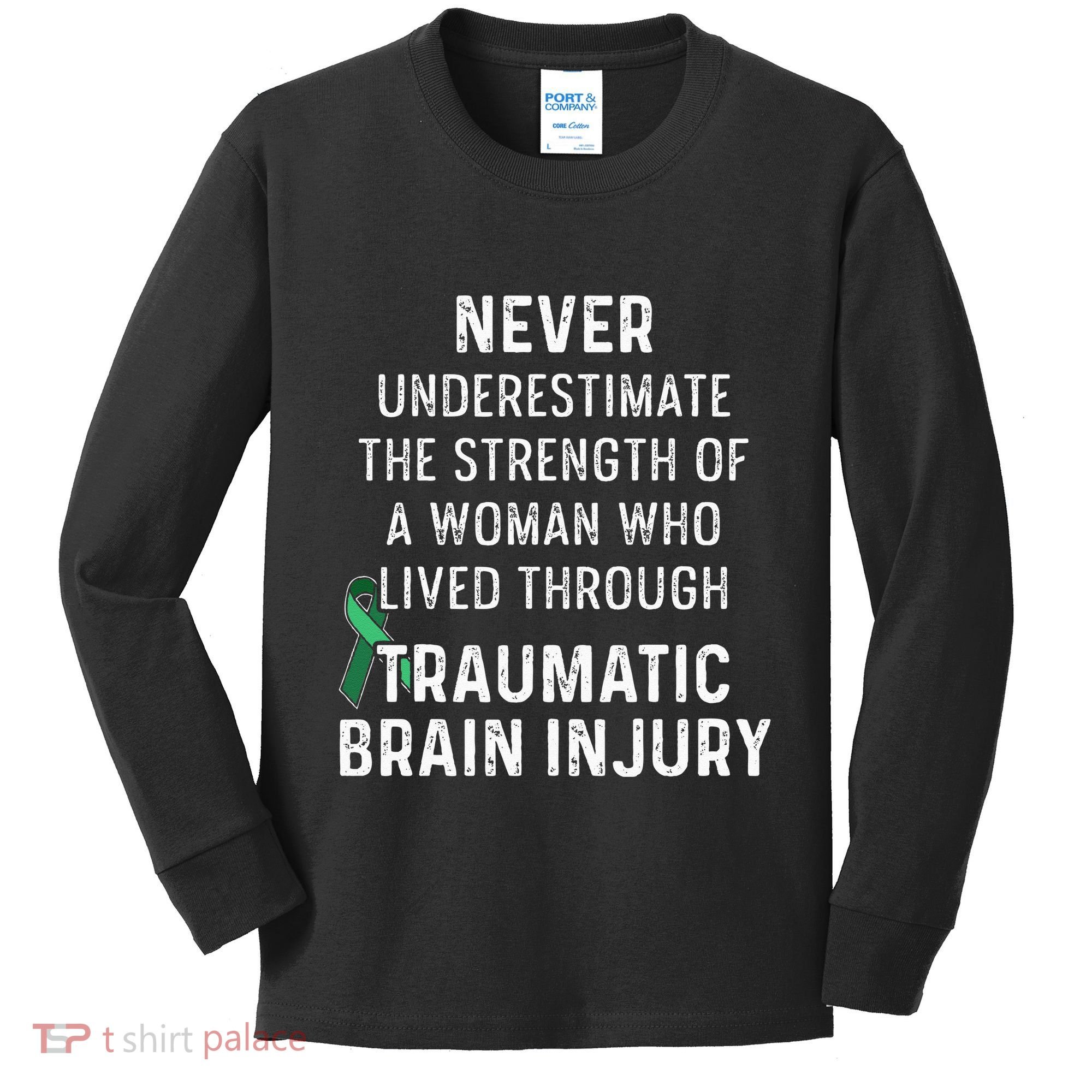 Traumatic Brain Injury Survivor Strength TBI Warrior Kids Long Sleeve Shirt