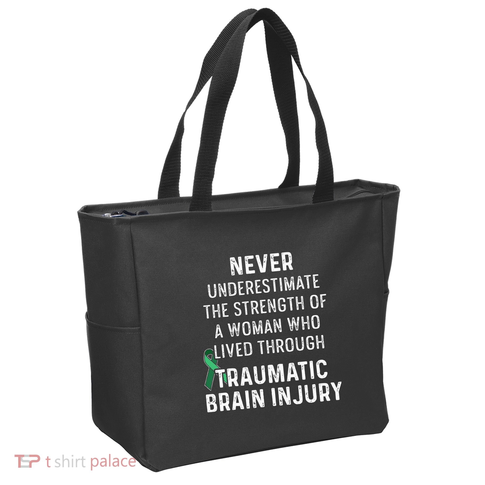 Traumatic Brain Injury Survivor Strength TBI Warrior Tote Bag