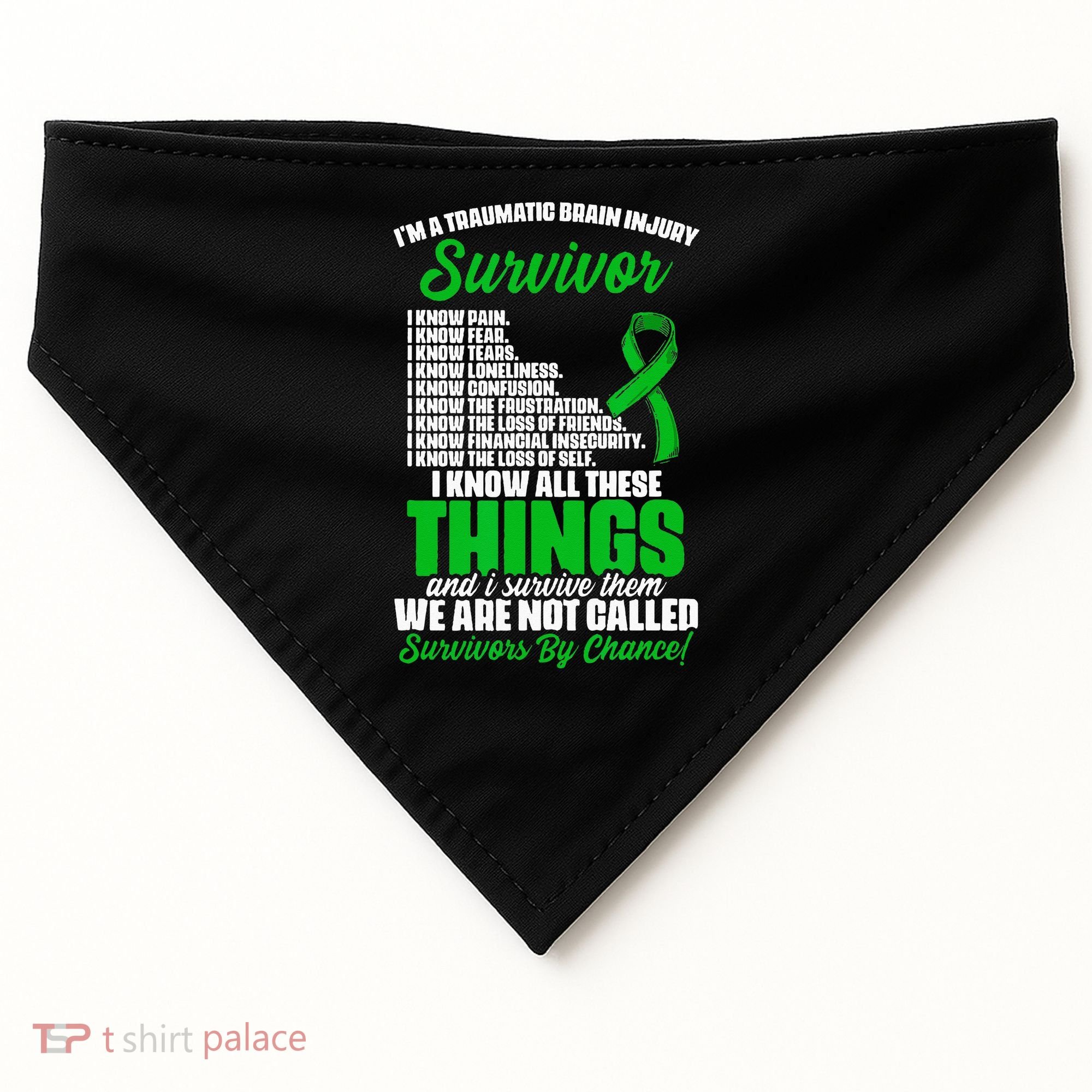 Traumatic Brain Injury Survivor Support TBI Survivor USA-Made Doggie Bandana