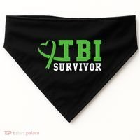 Traumatic Brain Injury TBI Survivor USA-Made Doggie Bandana thumb 0
