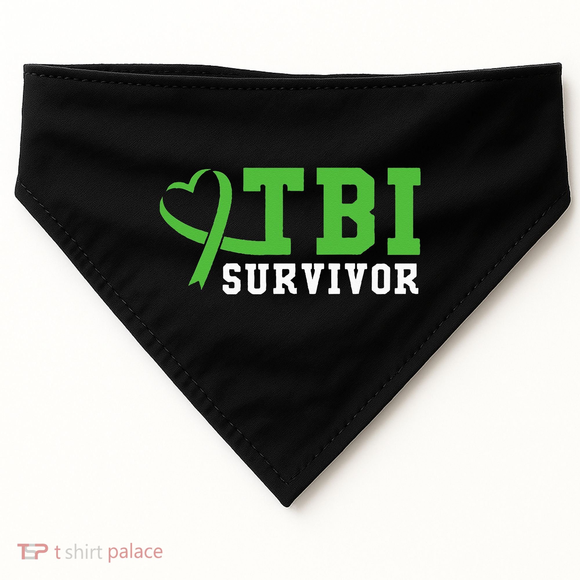 Traumatic Brain Injury TBI Survivor USA-Made Doggie Bandana