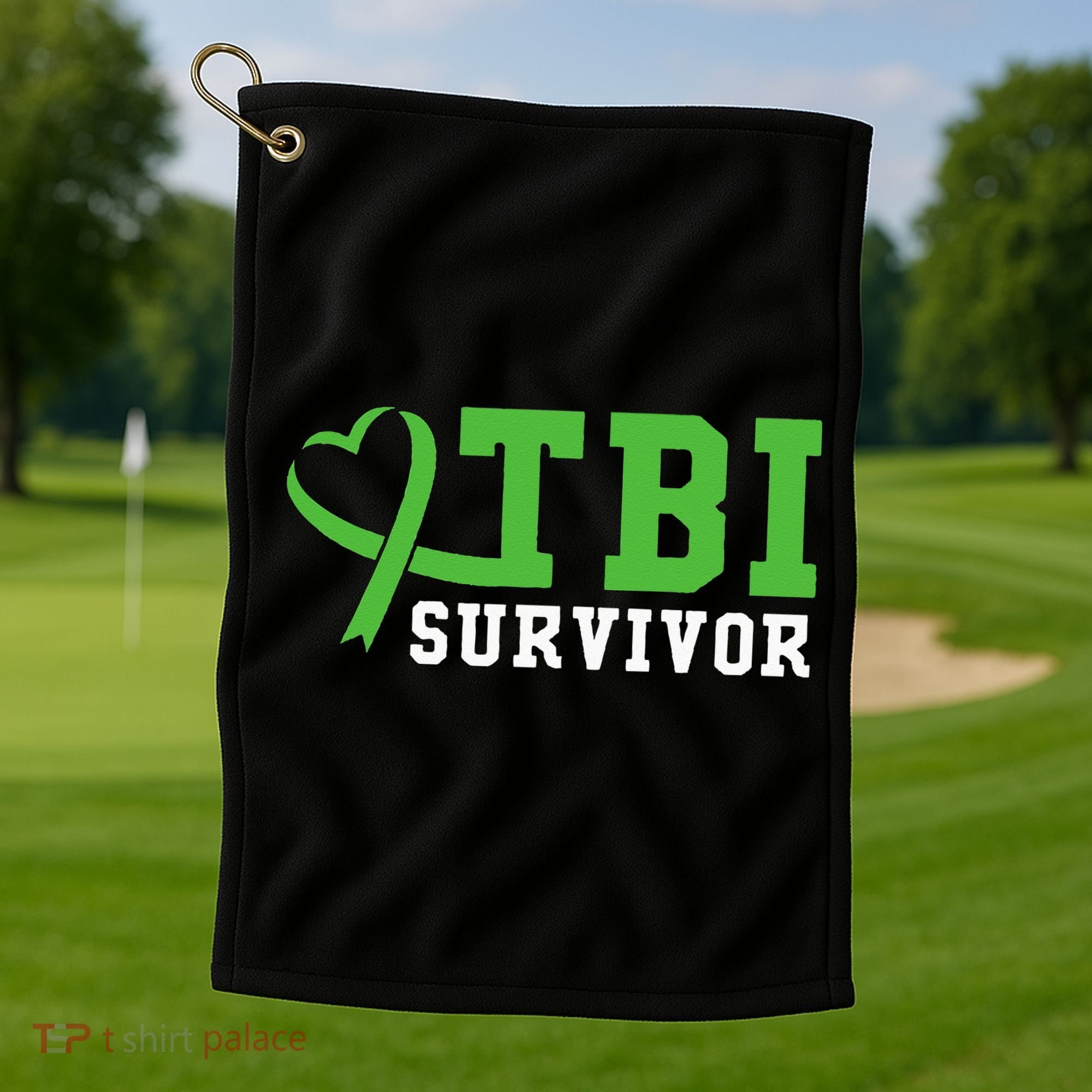 Traumatic Brain Injury TBI Survivor Golf Towel