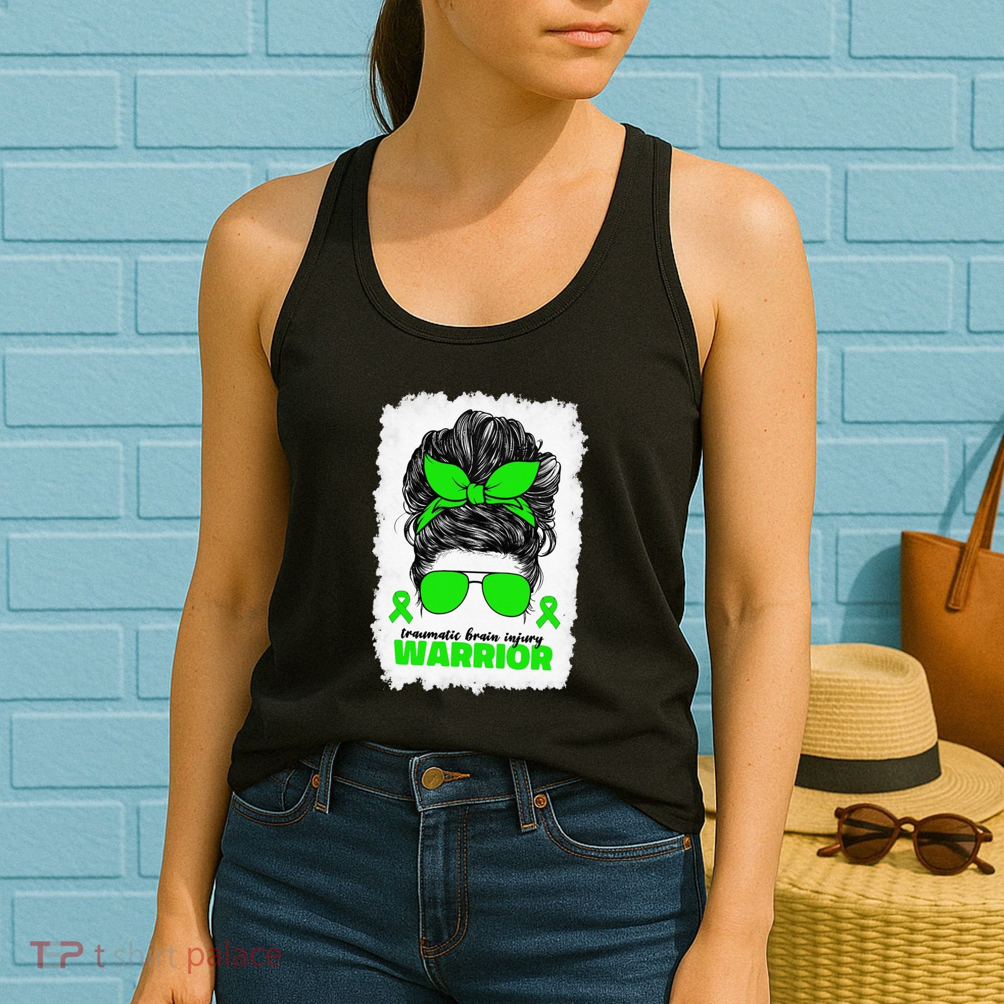 Traumatic Brain Injury Warrior For Women TBI Awareness Month Women's Tank Top