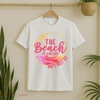 The Beach Is Calling And I Must Go T-Shirt thumb 2