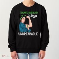 Traumatic Brain Injury Awareness Warrior Unbreakable Gift Women's Sweatshirt thumb 0