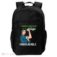 Traumatic Brain Injury Awareness Warrior Unbreakable Gift Backpack thumb 0