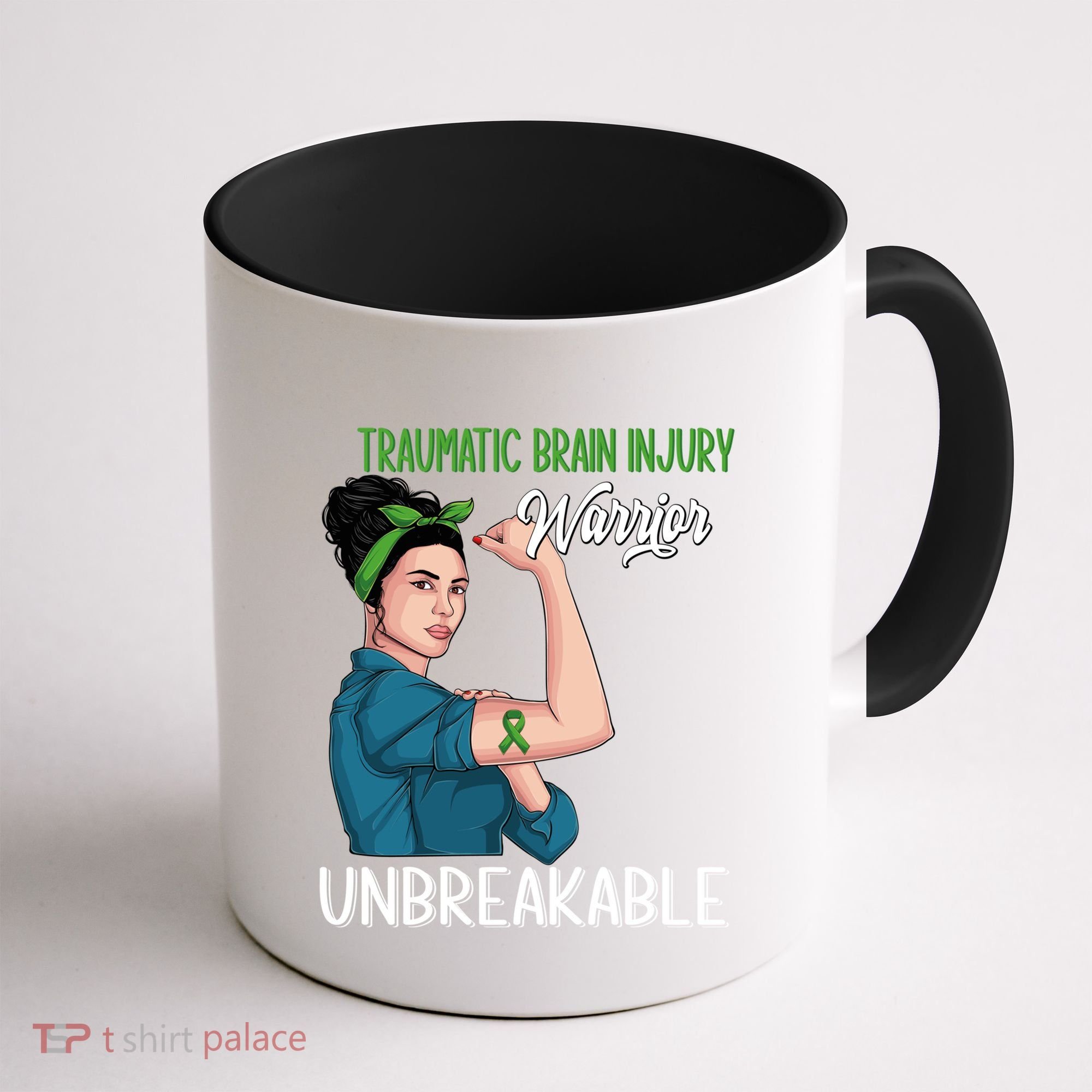 Traumatic Brain Injury Awareness Warrior Unbreakable Gift Coffee Mug
