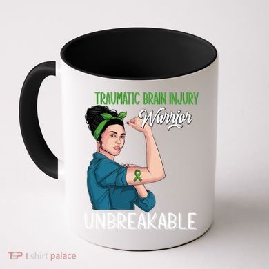 Traumatic Brain Injury Awareness Warrior Unbreakable Gift Coffee Mug